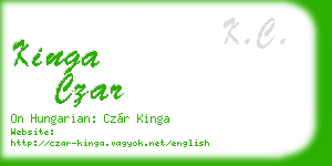 kinga czar business card